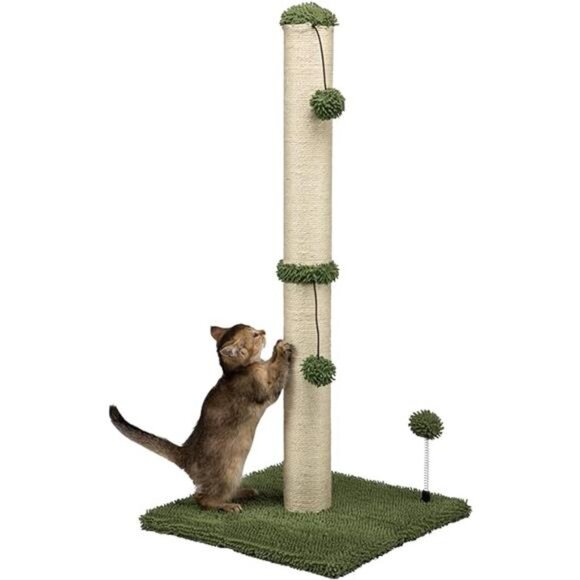 34“ Tall Cat Scratching Post Basics Kitten Scratcher Sisal Scratch Posts Trees - Picture 8 of 8